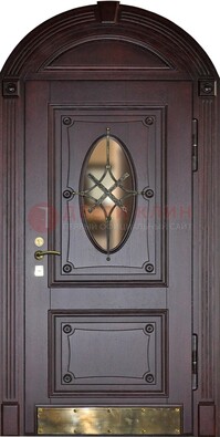 Арочная металлическая дверь с виноритом ДА-38 в Луховицах