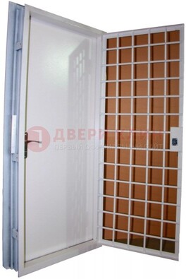 Белая стальная бронированная дверь с нитроэмалью ДБ-7 в Луховицах