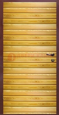 Железная дверь цвета сосна с евровагонкой ДЕ-6 в Луховицах