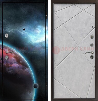 Железная дверь с фотопечатью планеты ДФ-21 в Луховицах