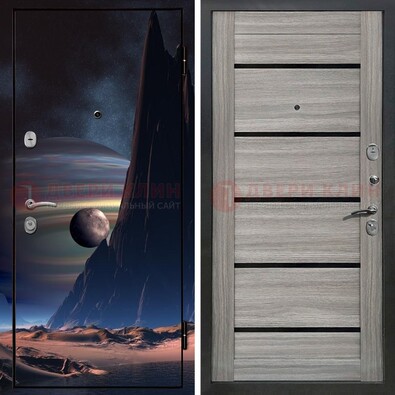 Стальная дверь с фотопечатью космоса ДФ-49 в Луховицах