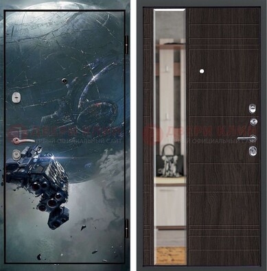 Железная дверь с фотопечатью космической фантастики ДФ-51 в Луховицах