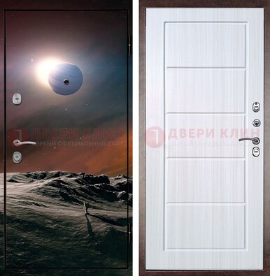 Стальная дверь с фотопечатью планет ДФ-8 в Луховицах