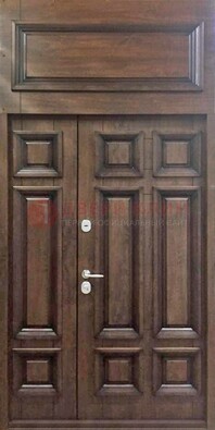 Классическая входная дверь с верхней фрамугой ДФГ-15 в Луховицах