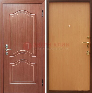 Входная дверь отделанная МДФ и ламинатом внутри ДМ-159 в Луховицах