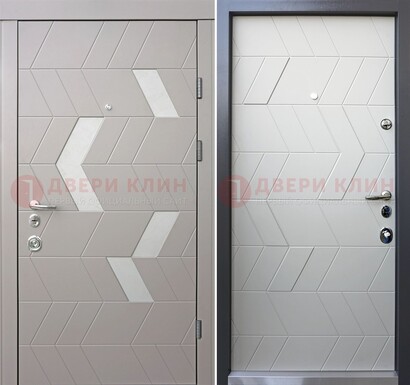 Темная металлическая дверь со светлой МДФ внутри ДМ-203 в Зеленограде