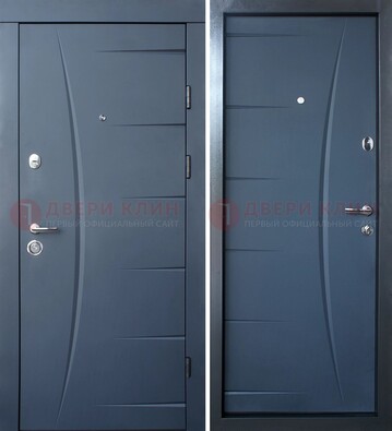 Серая входная дверь с фигурной фрезеровкой МДФ ДМ-213 в Луховицах