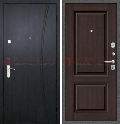 Темная стальная дверь с МДФ панелями ДМ-362 в Луховицах