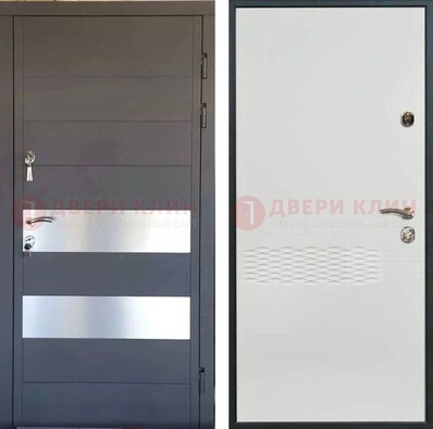 Металлическая дверь МДФ темная и светлая ДМ-420 в Луховицах