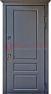 Тёмная входная дверь для коттеджа с МДФ ДМ-528 в Луховицах