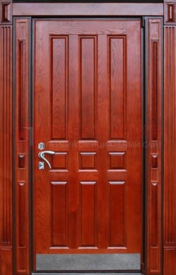 Красная входная дверь для улицы с МДФ ДМ-532 в Луховицах