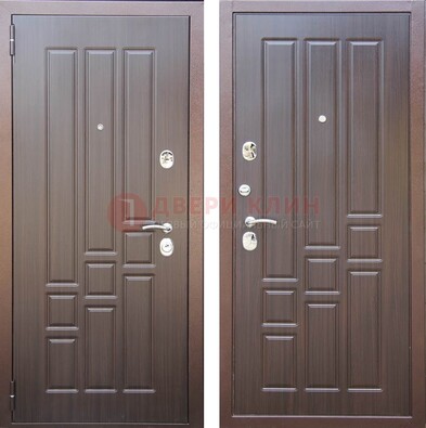 Теплая металлическая дверь с МДФ с двух сторон ДМ-80 в Дмитрове