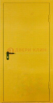 Желтая железная дверь с нитроэмалью ДН-5 в Луховицах