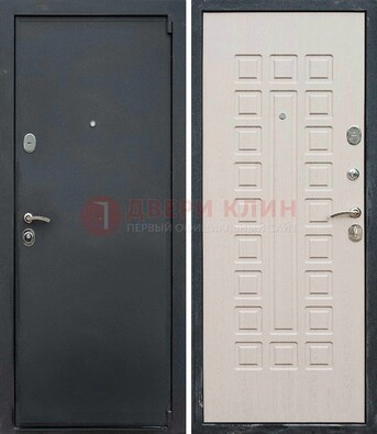Черная металлическая дверь с порошковым покрытием ДП-101 в Луховицах