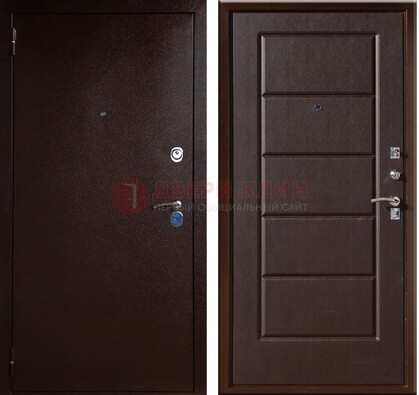 Темная входная дверь с порошковым окрасом ДП-113 в Луховицах