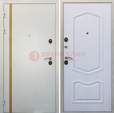 Белая входная дверь с порошковым напылением ДП-136 в Луховицах