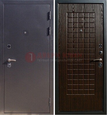 Серая металлическая дверь с порошковым напылением ДП-153 в Луховицах