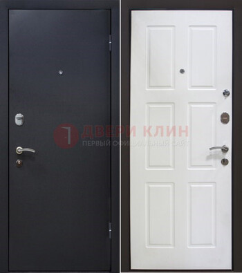 Черная металлическая дверь с порошковым покрытием ДП-193 в Луховицах