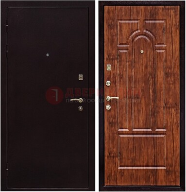 Темная железная дверь с порошковым покрытием ДП-194 в Жуковском
