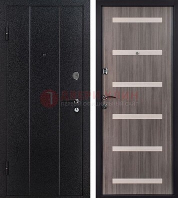 Черная стальная дверь с порошковым окрасом ДП-199 в Луховицах