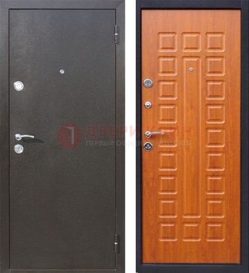 Коричневая стальная дверь с порошковым напылением ДП-202 в Луховицах