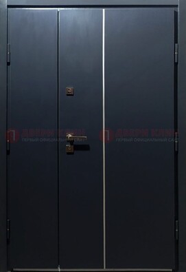 Темная металлическая дверь с порошковым покрытием ДП-220 в Луховицах