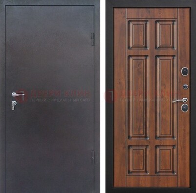 Темная входная дверь с порошковым покрытием с МДФ панелью ДП-235 в Луховицах