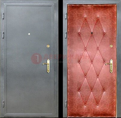 Серая стальная дверь с порошковым покрытием ДП-25 в Луховицах