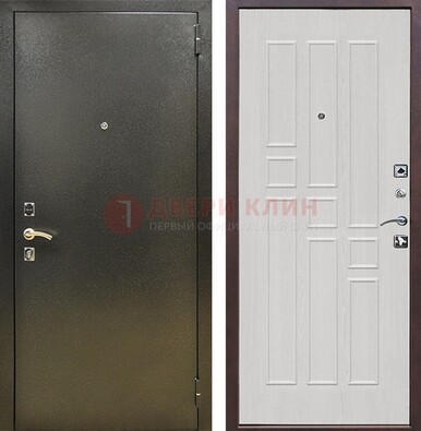 Входная дверь Темное серебро с порошковой отделкой и терморазрывом МДФ ДП-282 в Луховицах