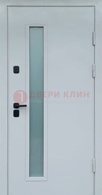 Светлая железная дверь с порошковым напылением ДП-303 в Луховицах