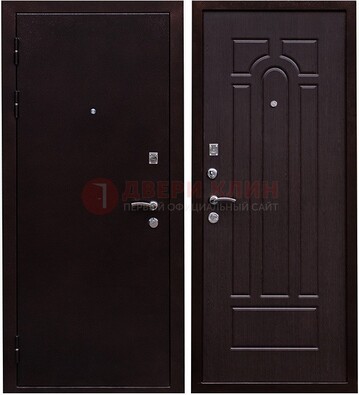 Черная стальная дверь с порошковым покрытием ДП-35 в Луховицах