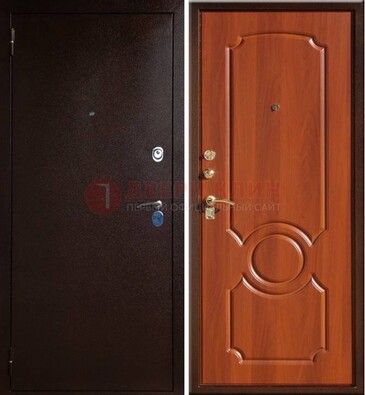 Темная железная дверь с порошковым напылением ДП-46 в Луховицах