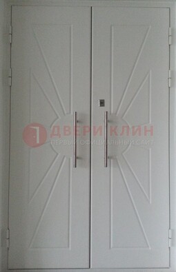Парадная двухстворчатая дверь с фрезерованным МДФ ДПР-14 в Луховицах