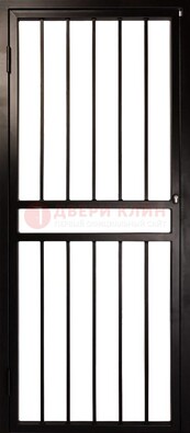 Темная стальная решетчатая дверь для дома ДР-45 в Луховицах