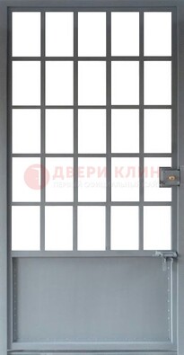 Металлическая решетчатая дверь в сером цвете ДР-7 в Луховицах