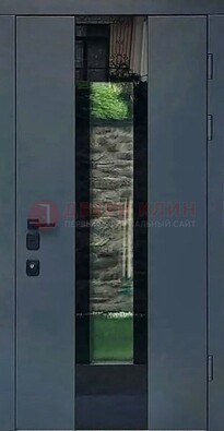 Современная дверь со стеклом для коттеджа ДС-40 в Луховицах