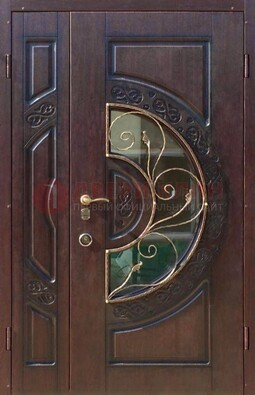 Полуторная железная дверь Винорит в классическом стиле ДСК-272 в Луховицах