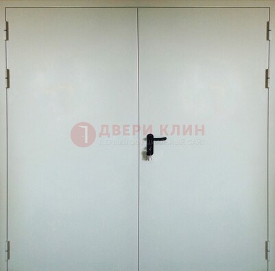 Белая металлическая противопожарная дверь ДТ-8 в Луховицах