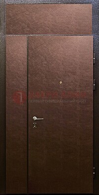 Тамбурная дверь с верхней фрамугой с винилискожей ДТМ-7 в Луховицах