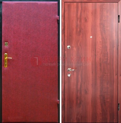 Красная входная дверь с винилискожей ДВ-30 в Луховицах