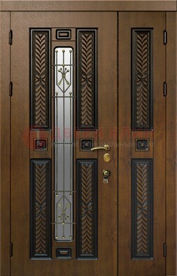 Полуторная входная дверь с виноритом ДВТ-169 в Луховицах