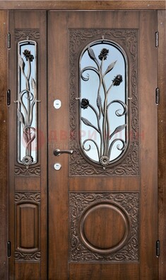 Железная дверь с виноритом и ковкой ДВТ-180 в Луховицах