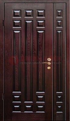 Коричневая металлическая дверь с виноритом ДВТ-20 в Луховицах