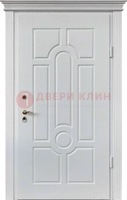 Белая уличная дверь с виноритом для дома ДВТ-247 в Луховицах