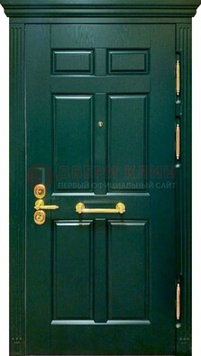 Классическая зеленая дверь с виноритом на улицу ДВТ-248 в Луховицах