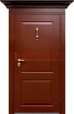 Красная железная дверь винорит для частного дома ДВТ-251 в Луховицах