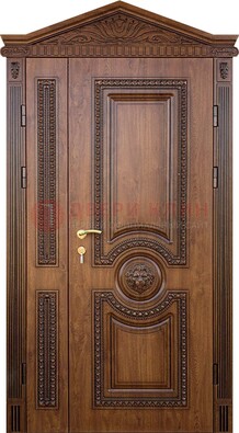 Узорная стальная дверь с виноритом для дома ДВТ-260 в Луховицах