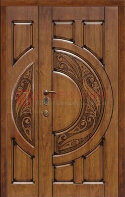 Коричневая входная дверь с виноритом ДВТ-5 в Луховицах