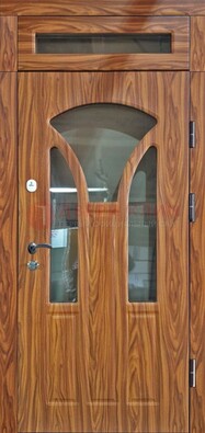 Коричневая классическая входная дверь с виноритом ДВТ-66 в Луховицах