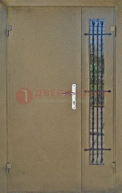 Тамбурная дверь Порошок со стеклом и ковкой ПЛ-20 в Луховицах